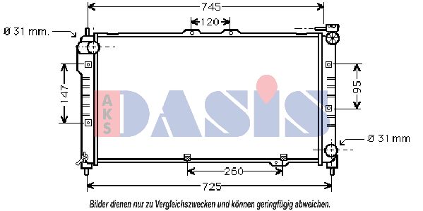 AKS DASIS Radiaator,mootorijahutus 110220N